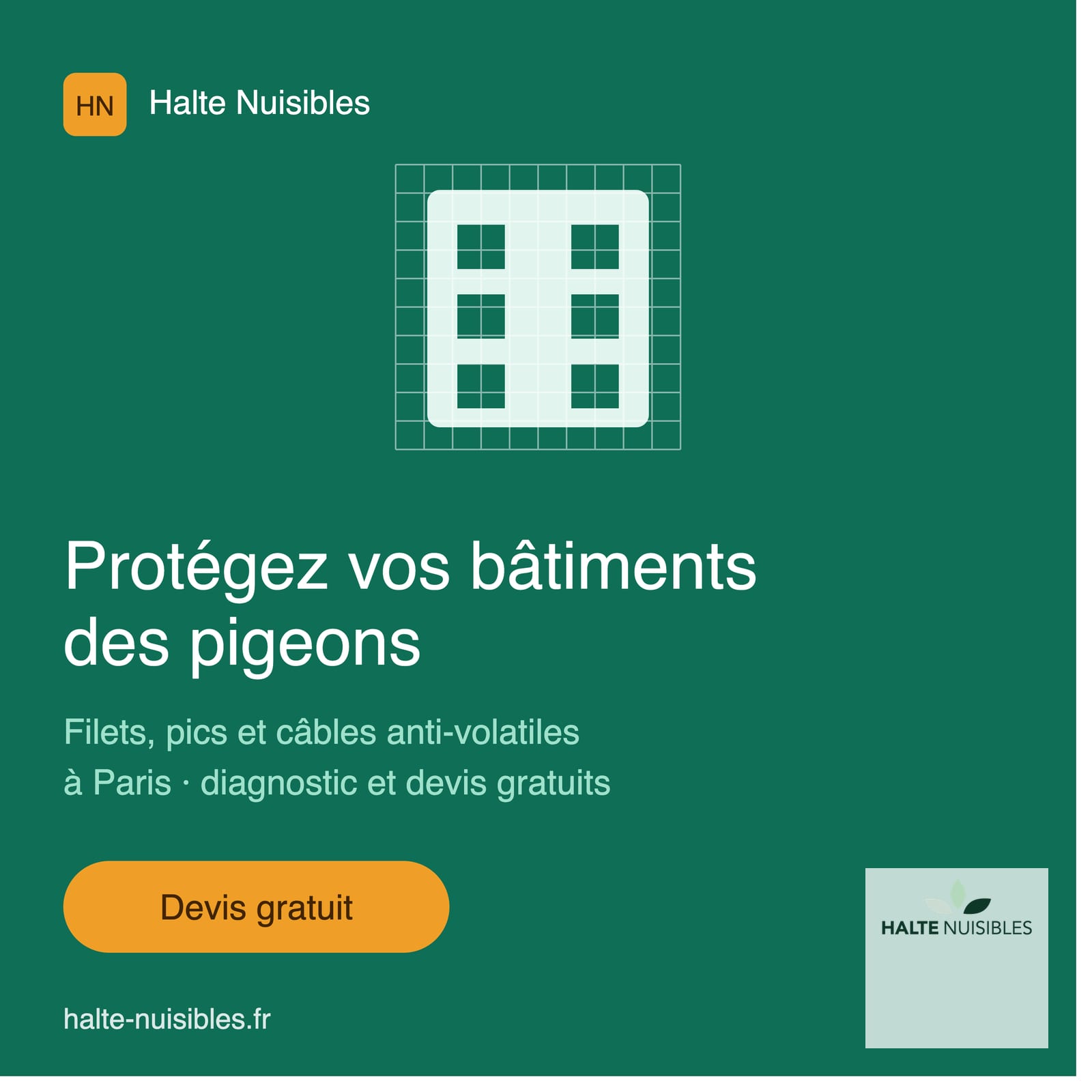 Filets anti-pigeons à Paris : protéger durablement vos bâtiments contre les volatiles